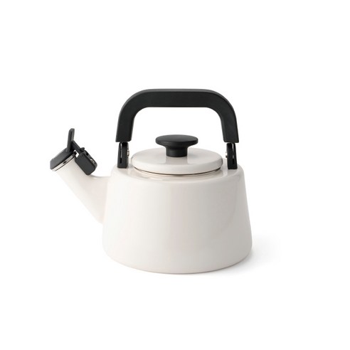 에지리 샤틴법랑 휘슬 주전자, 2.1L, 화이트