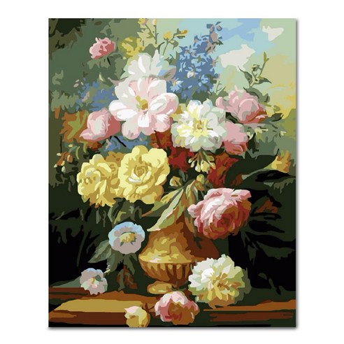 아디코 DIY 페인팅 정물화 명화그리기 40 x 50 cm, 샤이한플라워(PG36), 1개