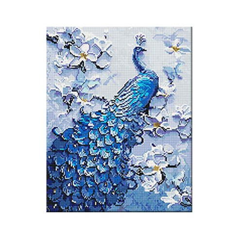 코쿼드 DIY 액자형 보석십자수 세트 40 x 50 cm, 플라워 공작(DP428), 1세트