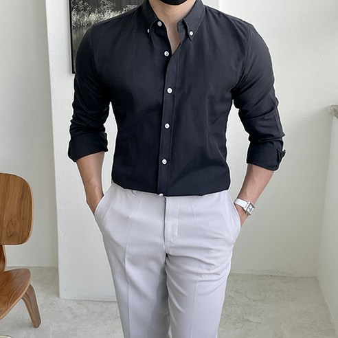 남자다잉 남성용 루이안 옥스포드 베이직 셔츠