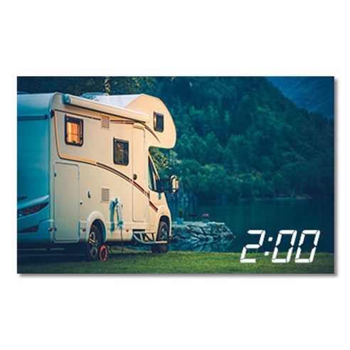 홈마인 LED 캔버스 프린팅 액자 시계 캠핑, 800-HM-CAMPING-21
