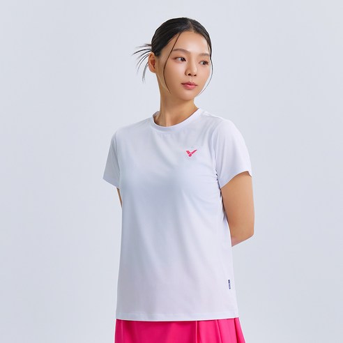 빅터 여성용 V Uniq Logo 배드민턴 티셔츠 VT25ATS002F