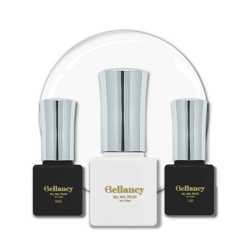 벨랑시 원스텝 젤네일 5ml + 젤네일 베이스 5ml + 젤네일 탑 5ml 세트, 1세트, SN 03 퓨어 화이트