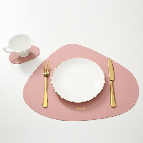 귀엽고 아담한 개인 식탁매트, 06 분홍, 455 x 370 mm
