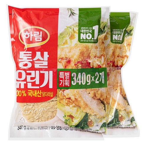 하림 통살 유린기 (냉동), 340g, 2개