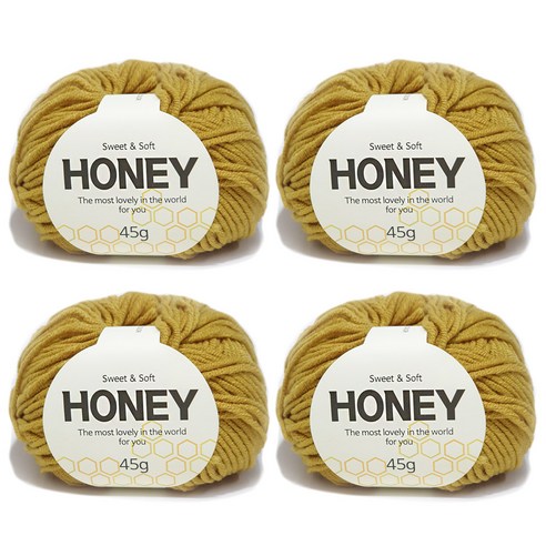 니뜨 허니 뜨개실 45g x 4p, 128 겨자