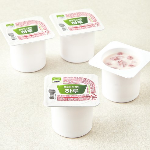 풀무원 다논 하루요거트 딸기 4개입, 80g, 1개