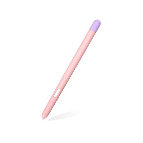 픽스엔케이스 갤럭시탭 S6 라이트 S펜 투톤 실리콘 커버 케이스 + 팬캡 세트, 핑크, 1세트
