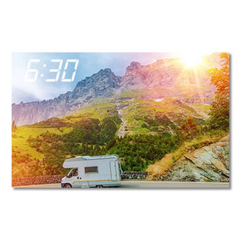 홈마인 LED 캔버스 프린팅 액자 시계 캠핑, 800-HM-CAMPING-19
