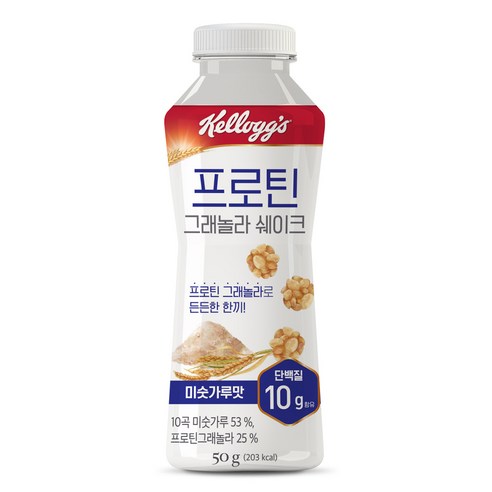 켈로그 프로틴 그래놀라 쉐이크 미숫가루맛, 50g, 1개