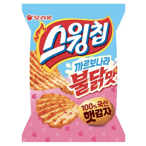 오리온 스윙칩 까르보불닭맛, 1개, 55g