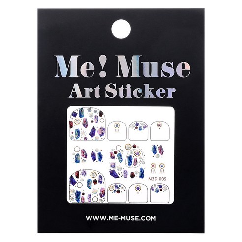 미뮤즈 네일 아트스티커, 벌스스톤(M3D009), 1세트