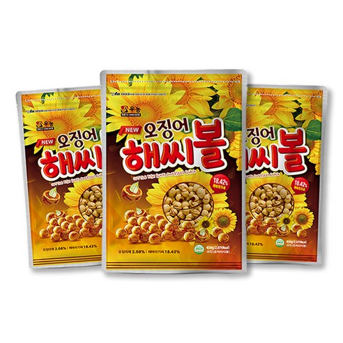 우농 오징어해씨볼, 450g, 3개
