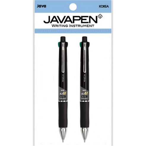 자바펜 제트4+1M 멀티펜 0.7mm, 메탈블랙, 2개