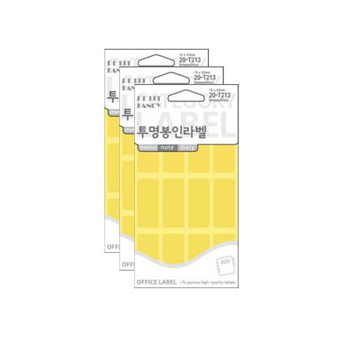 쁘띠팬시 봉인라벨 견출지 20-T213, 투명, 5개입, 3개