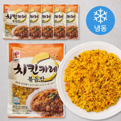 뚜레반 치킨카레 볶음밥 (냉동), 280g, 6개