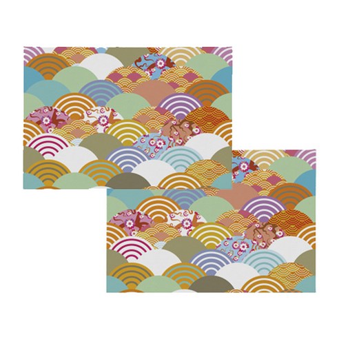 화려한 패턴 기본 테이블 매트 2p, 01, 45 x 45 x 0.3 cm
