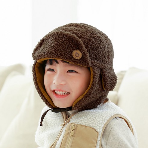 베이비 아동용 방한 양털 뽀글이 모자