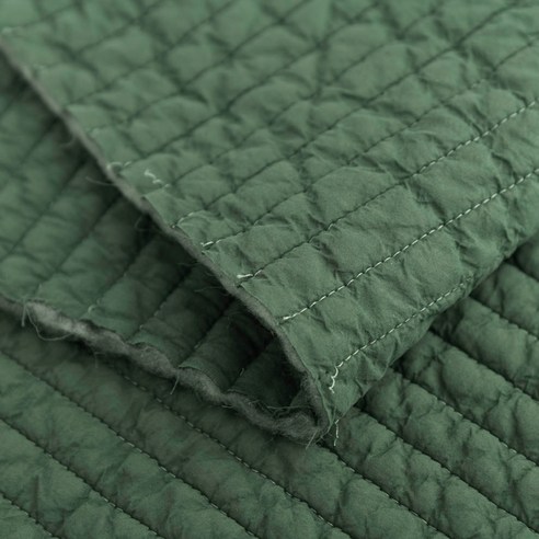 순면 바이오 워싱 고밀도 100수 누빔 원단 15mm, 그린