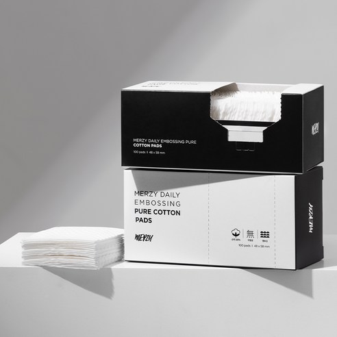 섬세한 피부를 위한 부드러운 선택, 머지 데일리 엠보싱 순면 화장솜