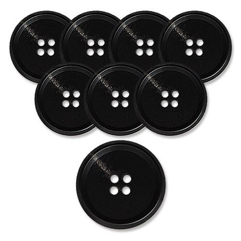동대문단추왕 무광 코트 가디건 단추 멜버른 15mm, 블랙, 8개