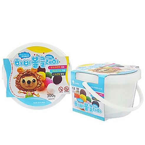 토단교재 하비볼 유아용 클레이 2p, 흰색, 300g