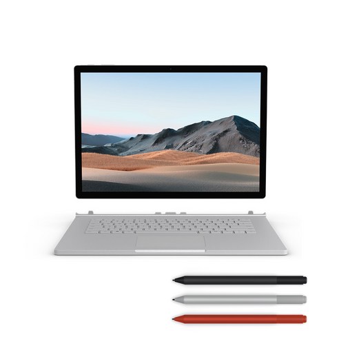 마이크로소프트 2020 Surface Book3 15 + 서피스펜 번들 패키지, 플래티넘, 코어i7 10세대, 256GB, 16GB, WIN10 Home, SLZ-00019