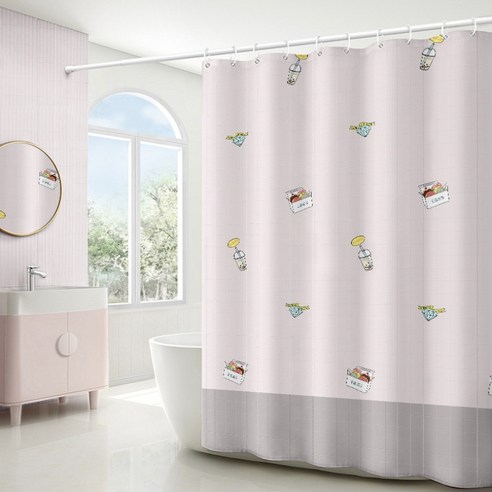 플로즈 홈 욕실 사이즈별 귀여운 샤워 커튼 A05 80 x 180 cm, 1개