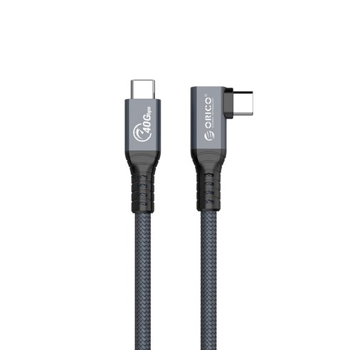 오리코 썬더볼트4 USB4 호관 초고속 케이블 TBW4, 2m, 블랙, 1개