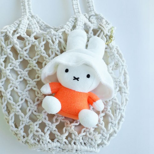 미피 유령 가방고리 인형, 오렌지, 1개, 15cm