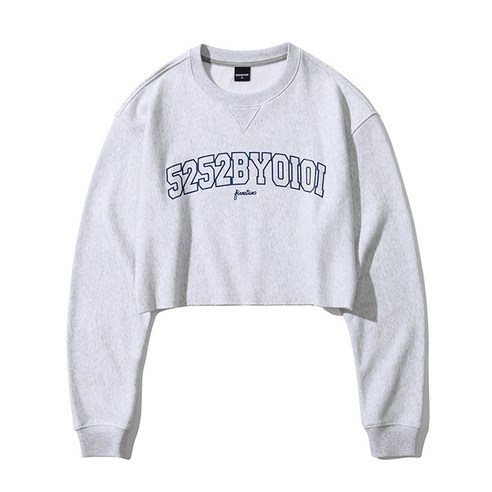 5252바이오아이오아이 CUT OFF CROP SWEATSHIRTS