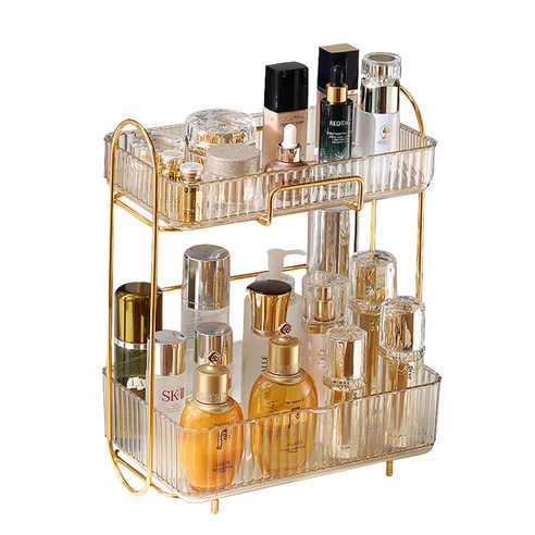 [OKㅣ강추] 마벨인홈 럭셔리 화장품 2단 선반 정리함: 매력적인 수납 솔루션 [OKNOWㅣ추천상품]