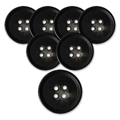 동대문단추왕 고급 무광 코트 가디건 단추 18mm, 보이스, 7개, 블랙 보이스