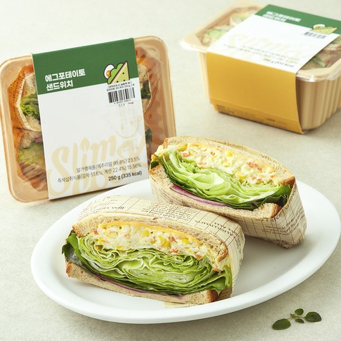 슬림쿡 에그포테이토 샌드위치, 250g, 2개