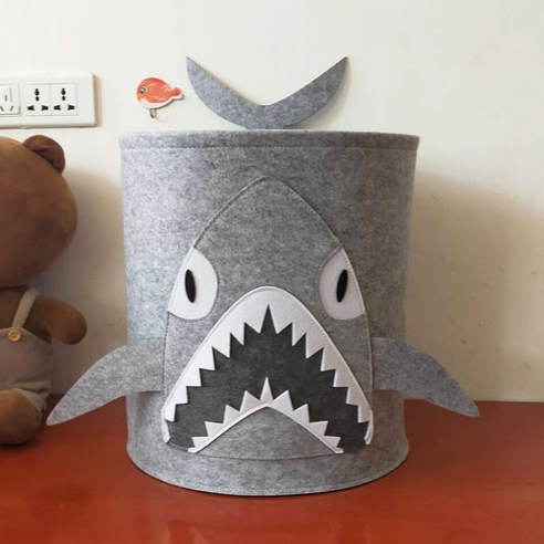 캐릭터 펠트 수납 바구니 지름 29cm x 높이 30cm L02, 타입4, 1개