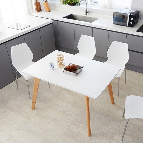 수오 라온 1200 사각형 4인용 식탁 화이트 RA_TS120