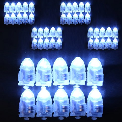 LED 벌룬라이트 풍선전구, 화이트, 50개