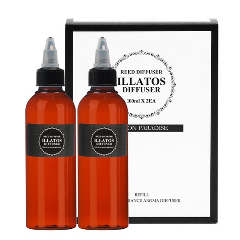 일라토스 차량용 디퓨저 리필 100ml, 레몬파라다이스향, 1개, 2개입