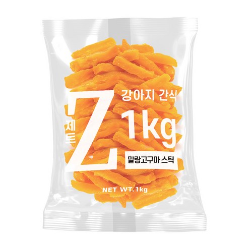 제트 강아지 대용량 수제간식 1kg, 1개, 말랑고구마스틱