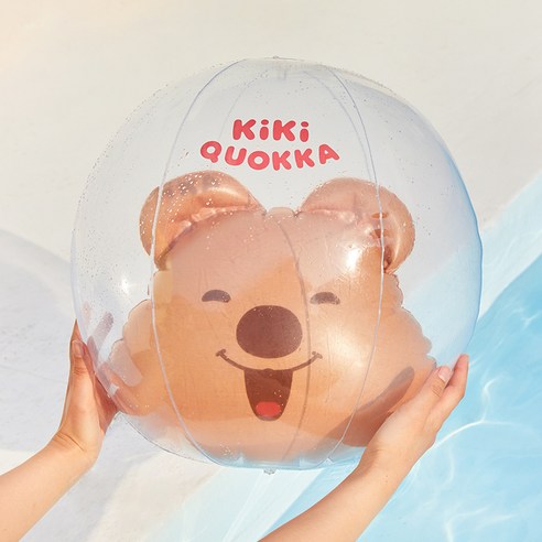 키키쿼카 해피니스 비치볼, 키키 브라운, 1개, 35cm