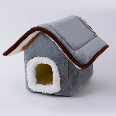 요런개 홈스윗홈 소동물 둥지 22 x 15 x 19 cm, 그레이, 1개
