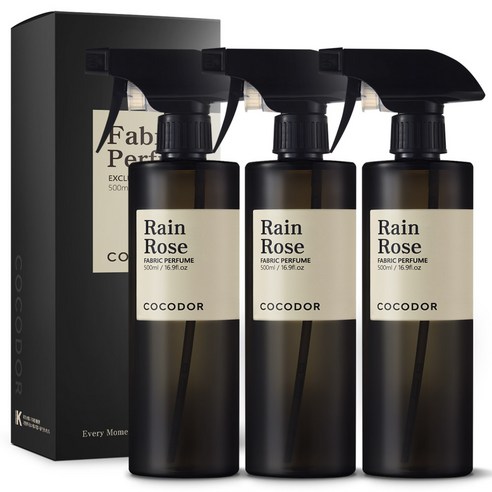 코코도르 섬유탈취제 레인로즈, 500ml, 3개