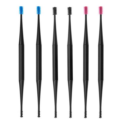 블루버킷 귀지 쏙 귀이개 핑크 2p + 블루 2p + 블랙 2p, 1세트