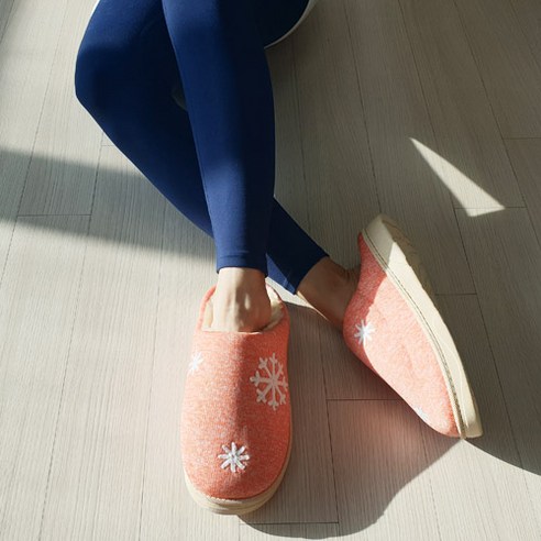 하라몰 여성용 스칸디눈꽃 털슬리퍼 RP023