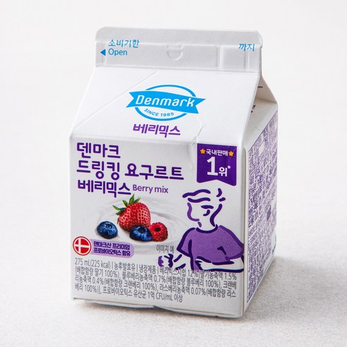 덴마크 드링킹 요구르트 베리믹스, 275ml, 1개입, 1개