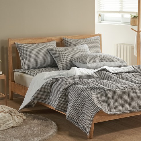 예가로드 그리드 순면 시어서커 여름이불 세트