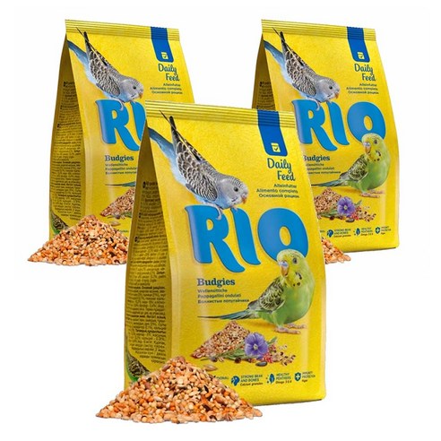 리오 21012 사랑앵무 잉꼬 전용사료, 1kg, 3개