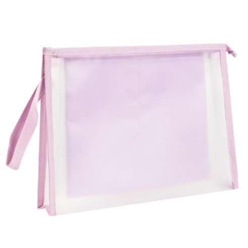 델리 삼각 투포켓 스트랩 파우치 A4 PP109, 퍼플립, 1개