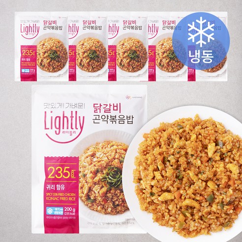 라이틀리 닭갈비 곤약 볶음밥 (냉동), 200g, 18입
