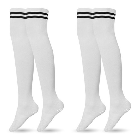 크로커다일 여성용 골프 양말 논티삭스 CD215, 블랙 + 화이트, 2켤레 니삭스